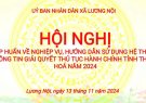 Hội nghị tập huấn công tác KSTTHC, cải cách hành chính, dịch vụ công xã Lương Nội năm 2024